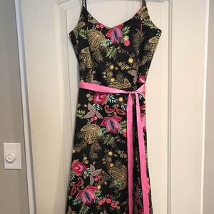 Jessica Howard Dress Black Floral Size: 6